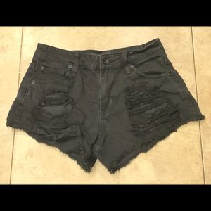 💀🖤💀Blackheart distressed high rise short sz 0